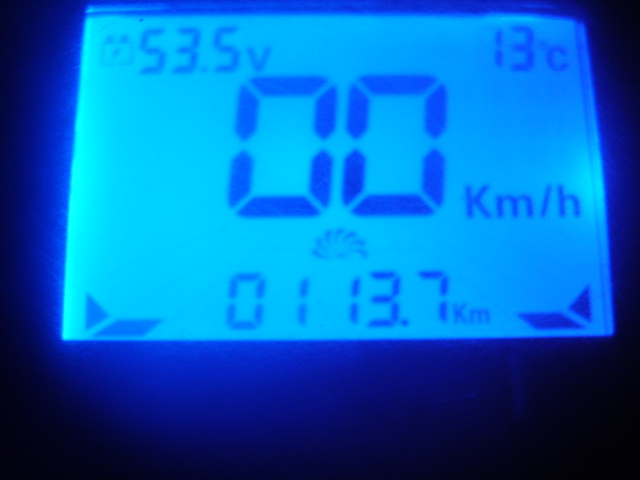 No GPS marcava 111Km e no conta km da Swen eram 113Km.