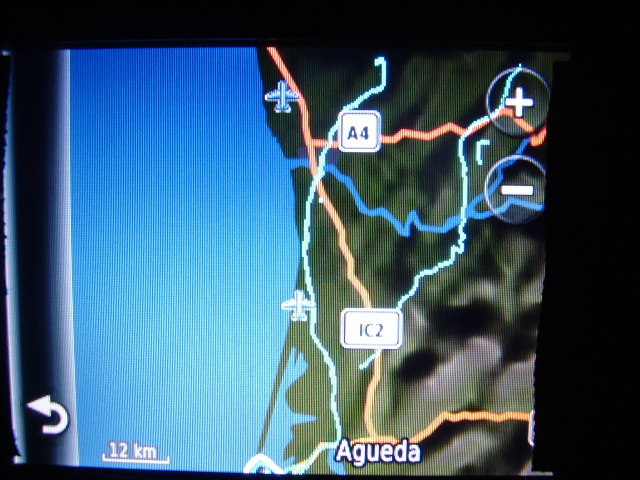 O traço azul do lado esquerdo foi esta viagem. O do lado direito foi na ida a Felgueiras, mas nem levei o GPS sempre ligado dessa vez...