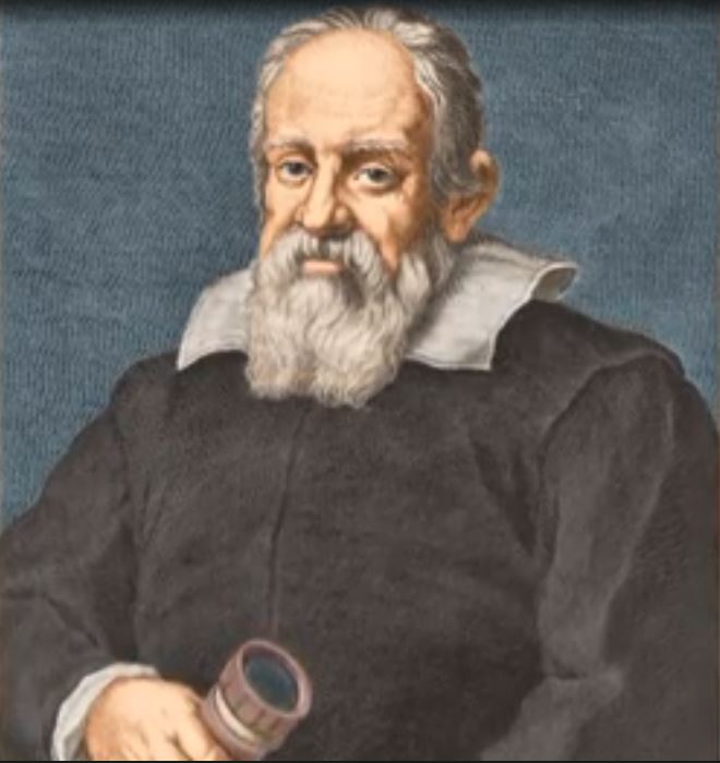 Apoiou a teoria de Copérnico, que fala de um sistema solar com o Sol como centro. Galileu foi acusado então, de heresia pela Igreja.