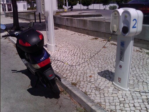 Posto Mobi-e  em Setubal, em frente da Moviflor,<br />a funcionar.