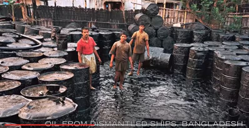 Óleo de navios desmantelados Bangladesh