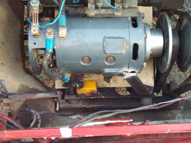 o motor colocado provisoriamente