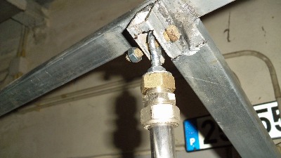 Montado para teste na estrutura